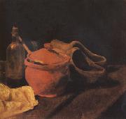 Vincent Van Gogh Still life with Earthenware,Bottle and Clogs (nn04) painting